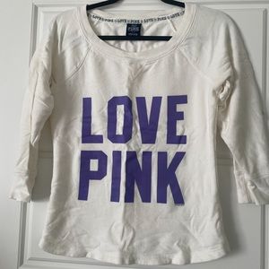 Victoria’s Secret Pink Halfsleeve Sweatshirt size small